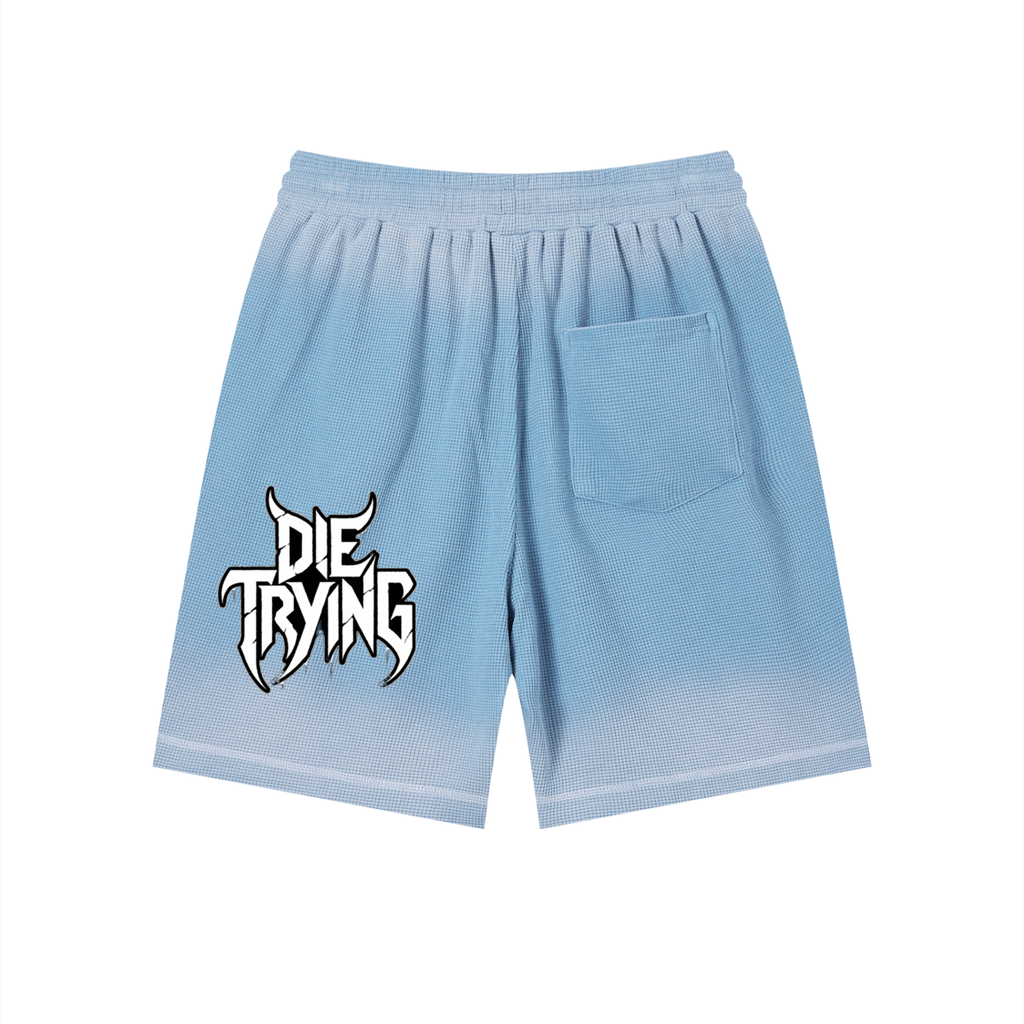 "GET HUGE" Sunfade Waffle Shorts