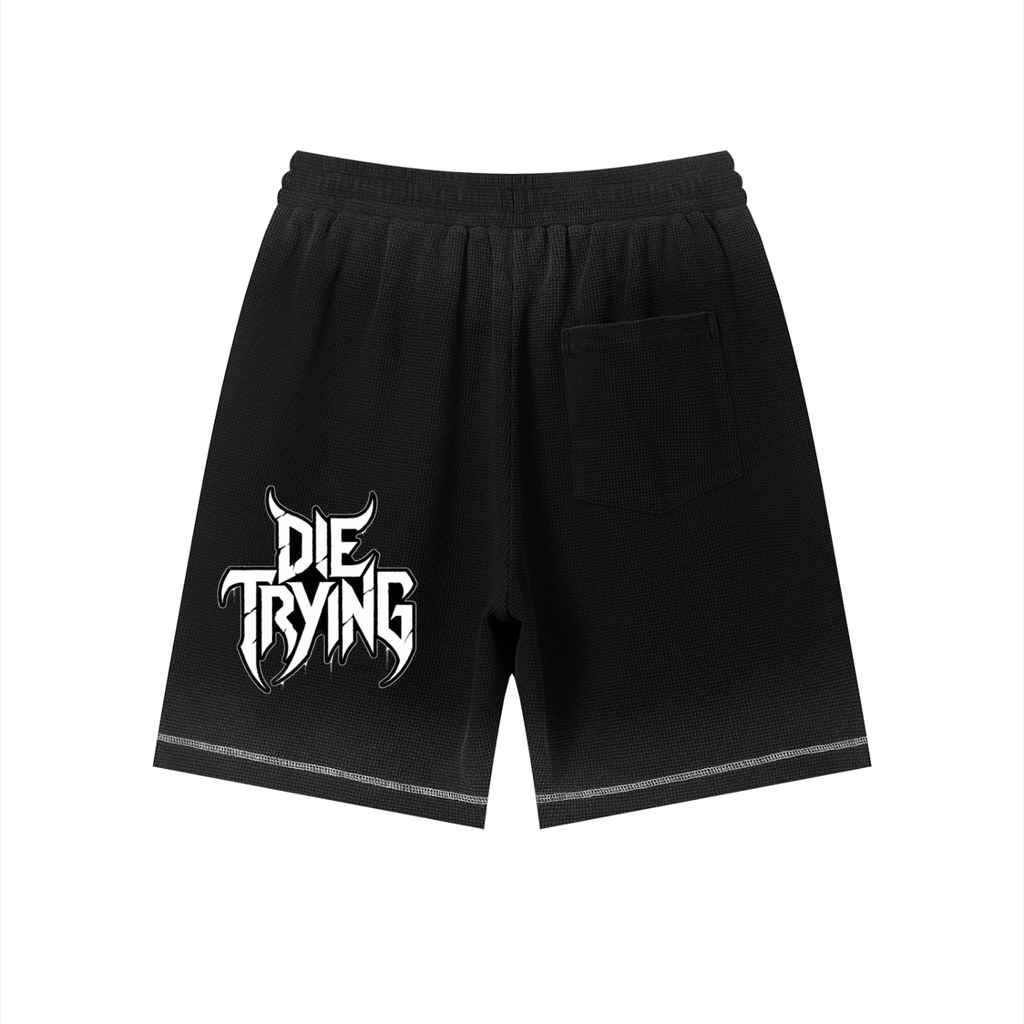 "GET HUGE" Sunfade Waffle Shorts