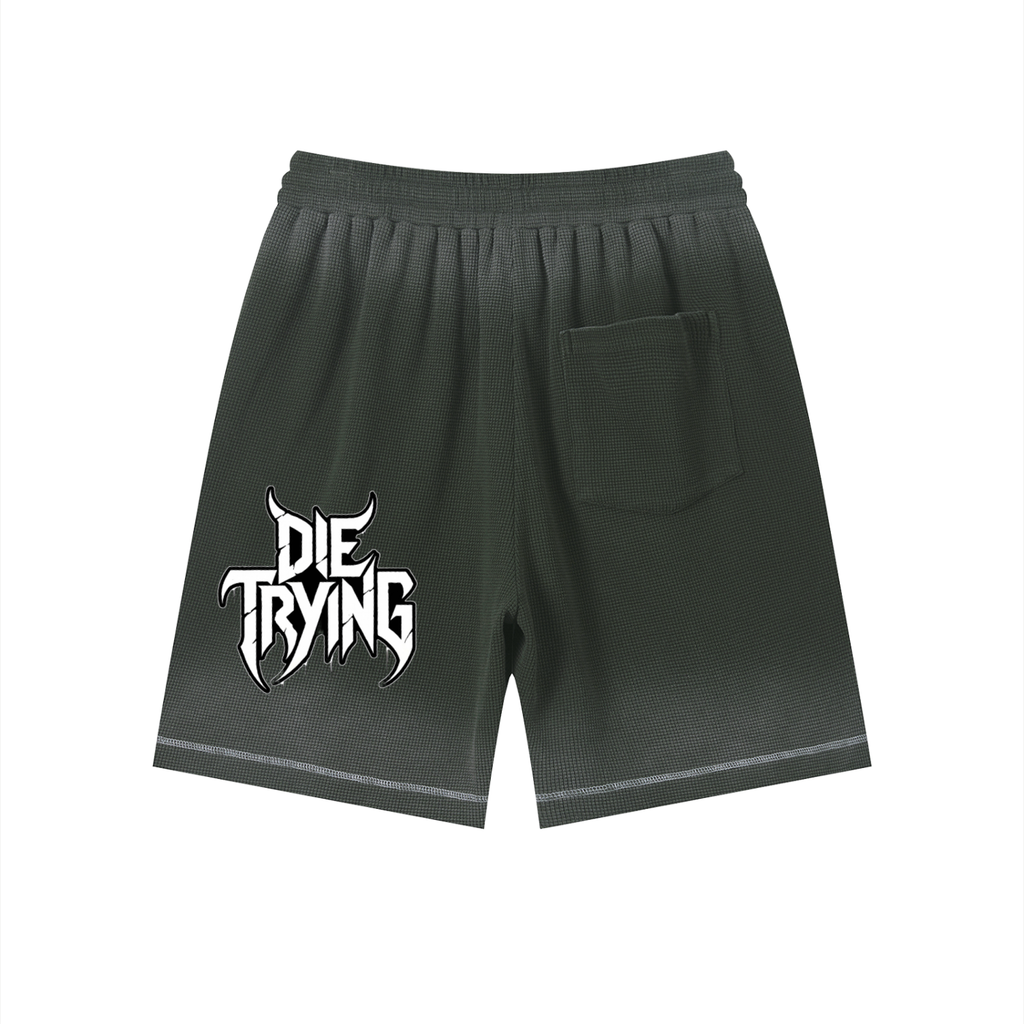 "GET HUGE" Sunfade Waffle Shorts