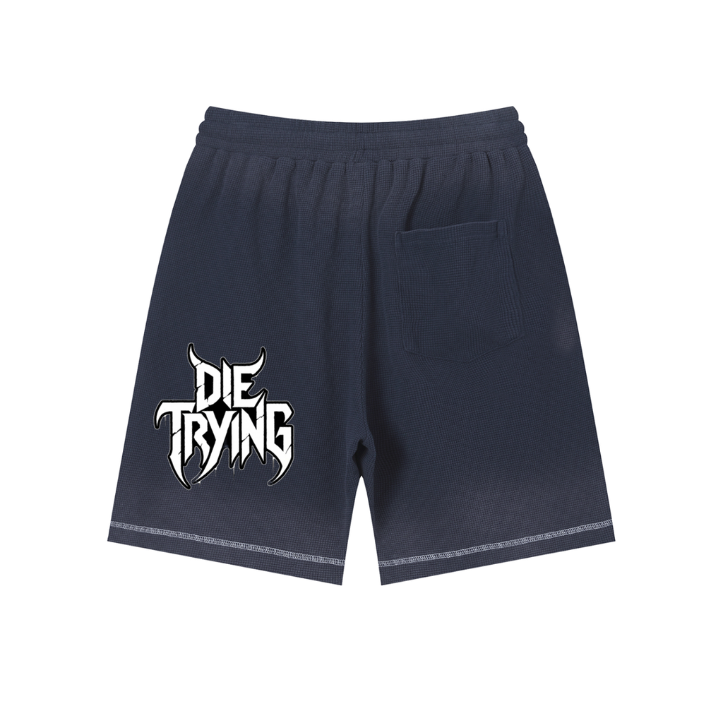 "GET HUGE" Sunfade Waffle Shorts