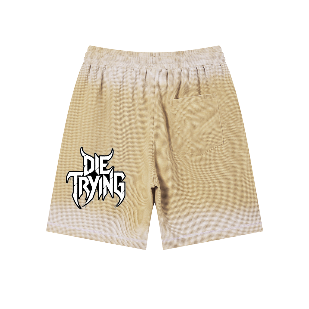 "GET HUGE" Sunfade Waffle Shorts