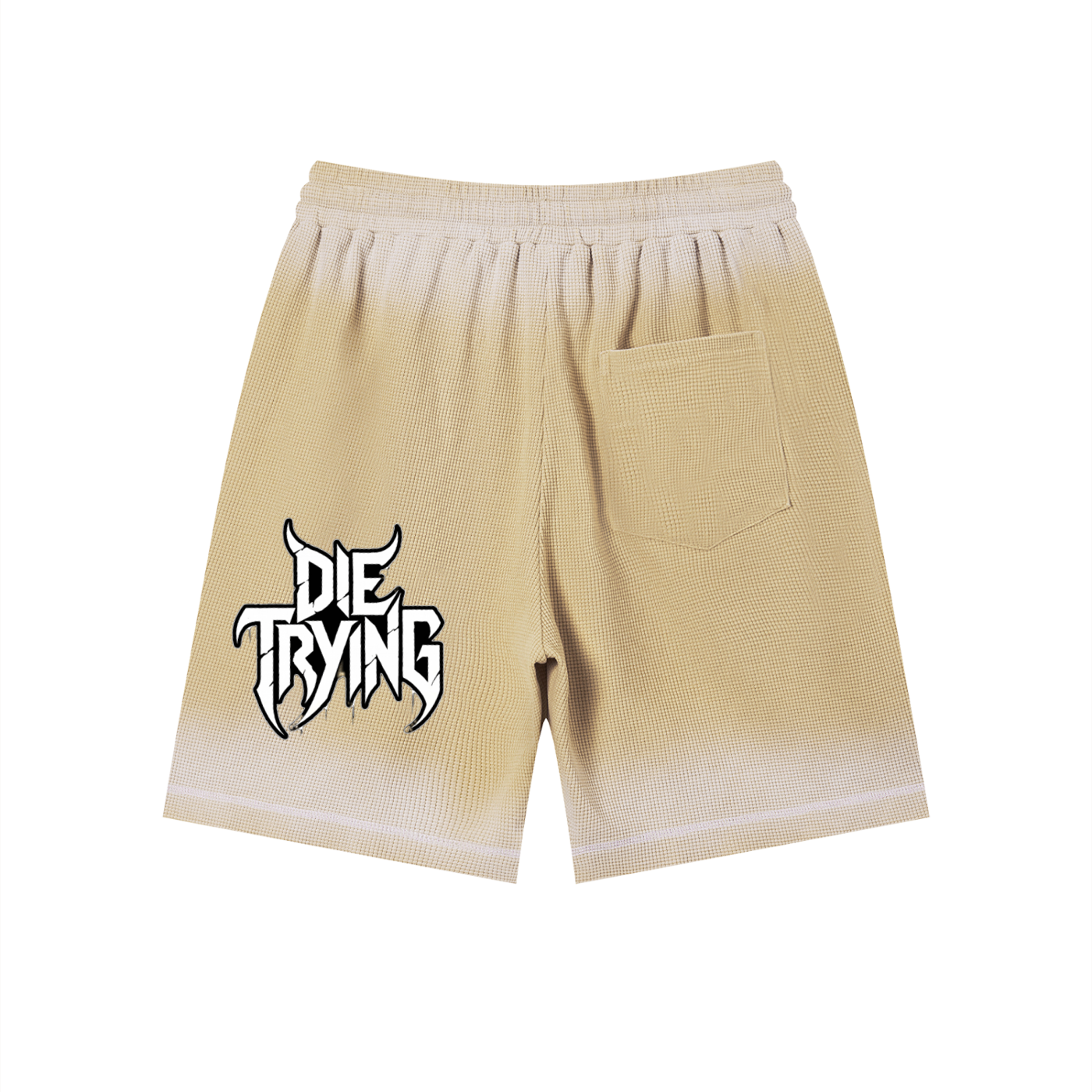 "GET HUGE" Sunfade Waffle Shorts