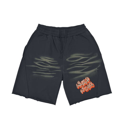 Heavyweight  Vintage Washed  Tiger Stripe Sweat Shorts