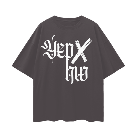 Oversize Deep Drop Shoulder "YepxHW" Tee