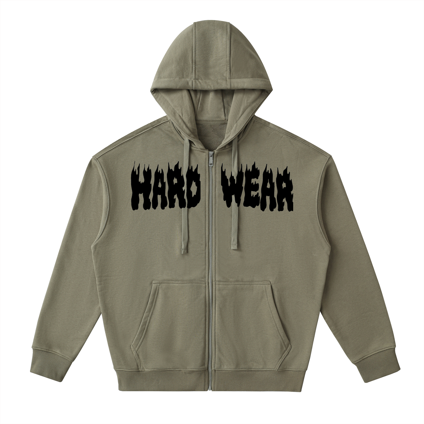 Drop-Shoulder Fitted Zip Up Hoodie "BBSML"