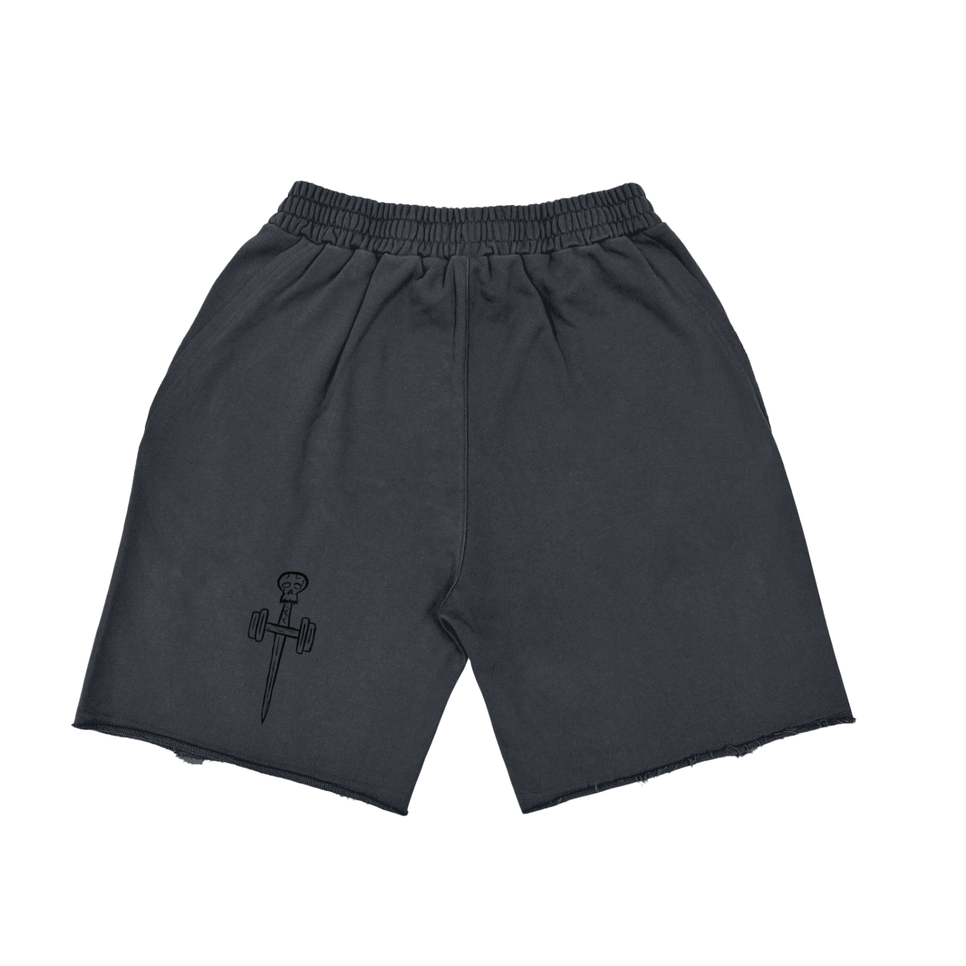 Heavyweight  Vintage Washed  Tiger Stripe Sweat Shorts